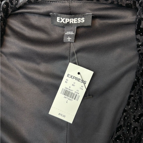 NWT • EXPRESS • Animal Print Velvet Body Suit - Picture 3 of 10